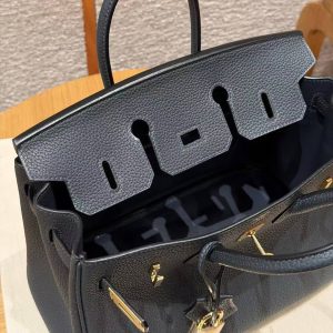 Hermès Birkin 25 Bag Handmade In Togo Calfskin Leather Gold Hardware H0 Girs Misty - Image 15