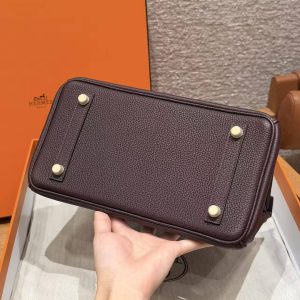 Hermès Birkin 25 Bag Handmade In Togo Calfskin Leather Gold Hardware OG Rouge Sellier - Image 22