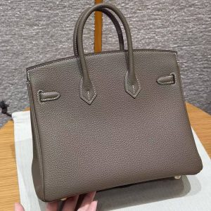 Alternative view of Hermès Birkin 25 Bag Handmade Togo Calfskin Leather Gold Hardware 18 Etoupe