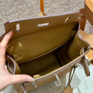 Hermès Hac a Dos PM Backpack Handmade In Togo Calfskin Leather Silver Hardware 0M Chai - Image 7