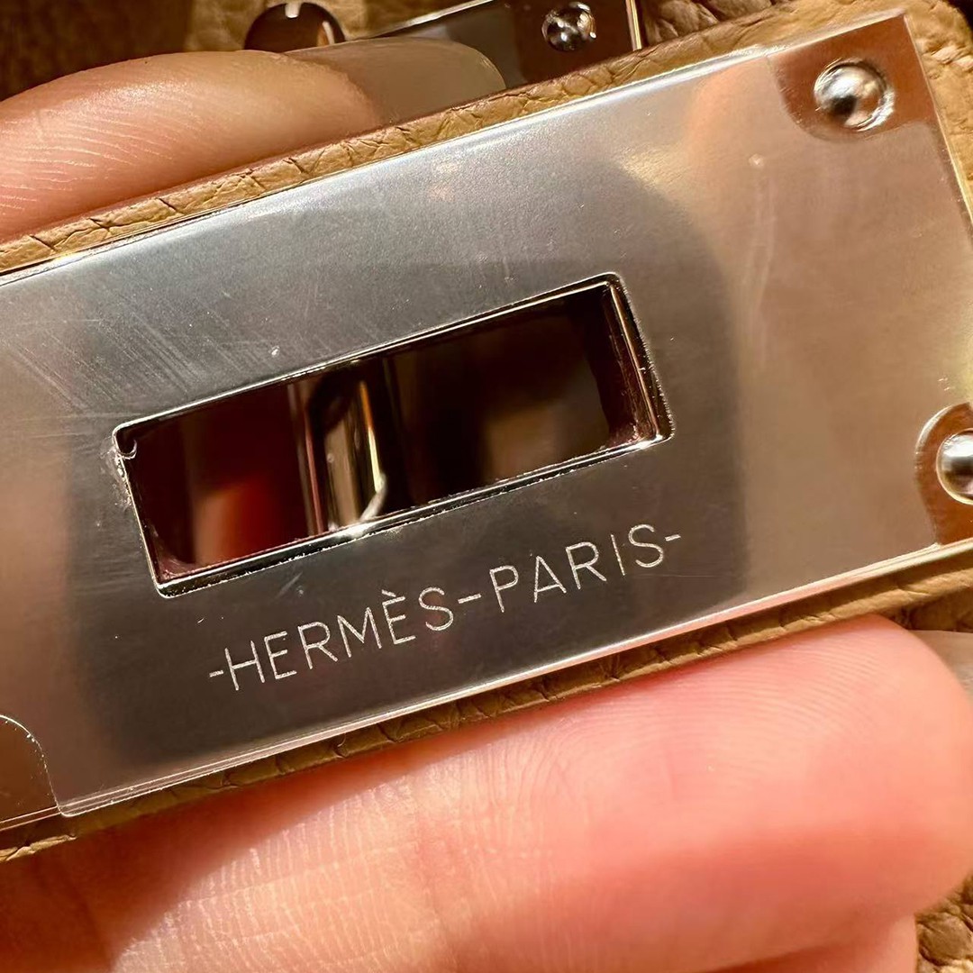 Hermès Hac a Dos PM Backpack Handmade In Togo Calfskin Leather Silver Hardware 0M Chai - Image 5