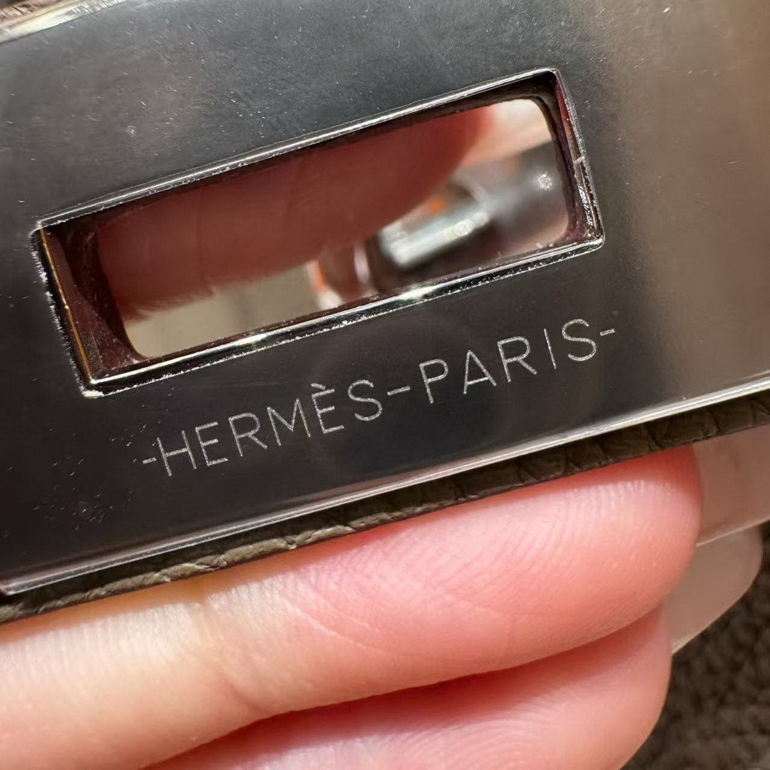 Hermès Hac a Dos PM Backpack Handmade In Togo Calfskin Leather Silver Hardware 18 Etoupe - Image 7