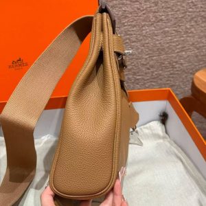 Hermès Hac a Dos PM Backpack Handmade In Togo Calfskin Leather Silver Hardware 21 Natural Sable - Image 15