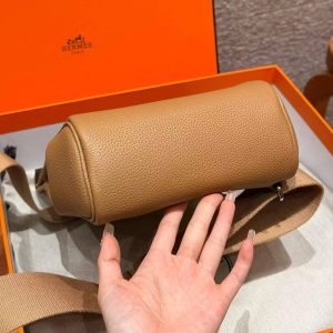 Hermès Hac a Dos PM Backpack Handmade In Togo Calfskin Leather Silver Hardware 21 Natural Sable - Image 14