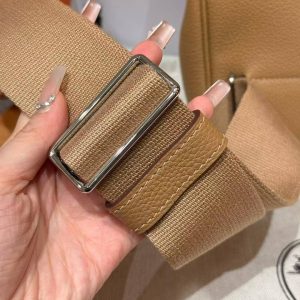 Hermès Hac a Dos PM Backpack Handmade In Togo Calfskin Leather Silver Hardware 21 Natural Sable - Image 8