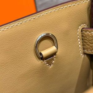 Hermès Hac a Dos PM Backpack Handmade In Togo Calfskin Leather Silver Hardware 21 Natural Sable - Image 5