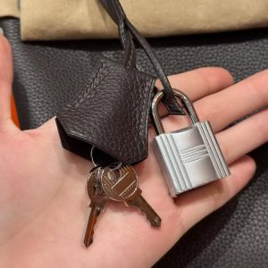 Hermès Hac a Dos PM Backpack Handmade In Togo Calfskin Leather Silver Hardware 46 Ebene - Image 13