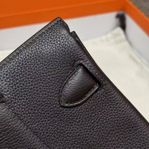 Hermès Hac a Dos PM Backpack Handmade In Togo Calfskin Leather Silver Hardware 46 Ebene - Image 5