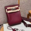 Hermès Hac a Dos PM Backpack Handmade In Togo Calfskin Leather Silver Hardware 55 Rouge H