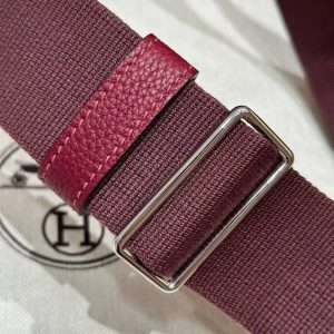 Hermès Hac a Dos PM Backpack Handmade In Togo Calfskin Leather Silver Hardware 55 Rouge H - Image 15
