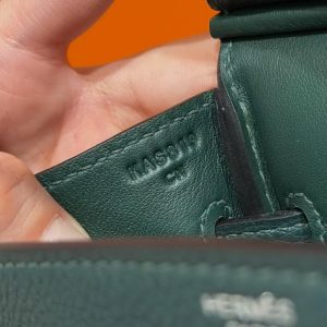Hermès Hac a Dos PM Backpack Handmade In Togo Calfskin Leather Silver Hardware 60 Vert Cypress - Image 17