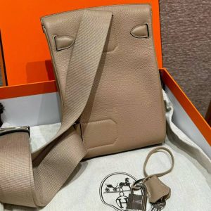 Alternative view of Hermès Hac a Dos PM Backpack Handmade In Togo Calfskin Leather Silver Hardware S2 Trench