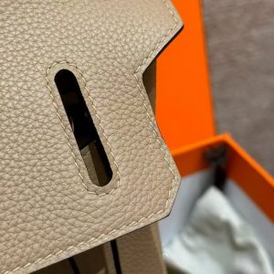 Hermès Hac a Dos PM Backpack Handmade In Togo Calfskin Leather Silver Hardware S2 Trench - Image 14
