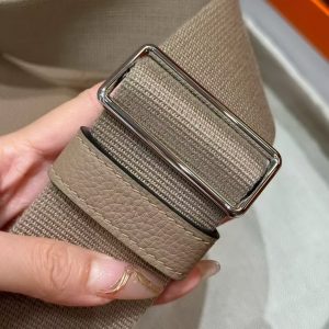 Hermès Hac a Dos PM Backpack Handmade In Togo Calfskin Leather Silver Hardware S2 Trench - Image 7