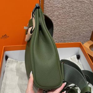 Hermès Hac a Dos PM Backpack Handmade In Togo Calfskin Leather Silver Hardware V6 Canope - Image 16