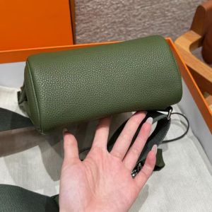 Hermès Hac a Dos PM Backpack Handmade In Togo Calfskin Leather Silver Hardware V6 Canope - Image 14