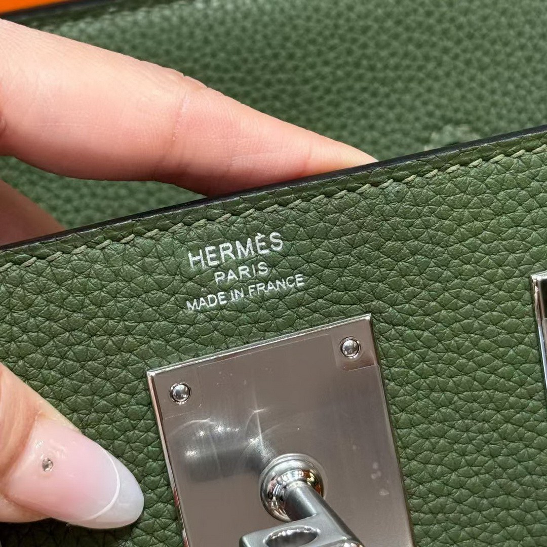 Hermès Hac a Dos PM Backpack Handmade In Togo Calfskin Leather Silver Hardware V6 Canope - Image 10