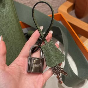Hermès Hac a Dos PM Backpack Handmade In Togo Calfskin Leather Silver Hardware V6 Canope - Image 3