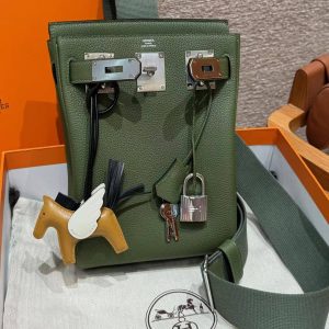 Hermès Hac a Dos PM Backpack Handmade In Togo Calfskin Leather Silver Hardware V6 Canope