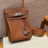 Hermès Hac a Dos PM Backpack Handmade In Togo Calfskin Leather Silver Hardware ck37 Gold