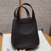 Hermes In the Loop 18 Bag Handmade In Taurillon Clemence Leather Gold Hardware 46 Ebene