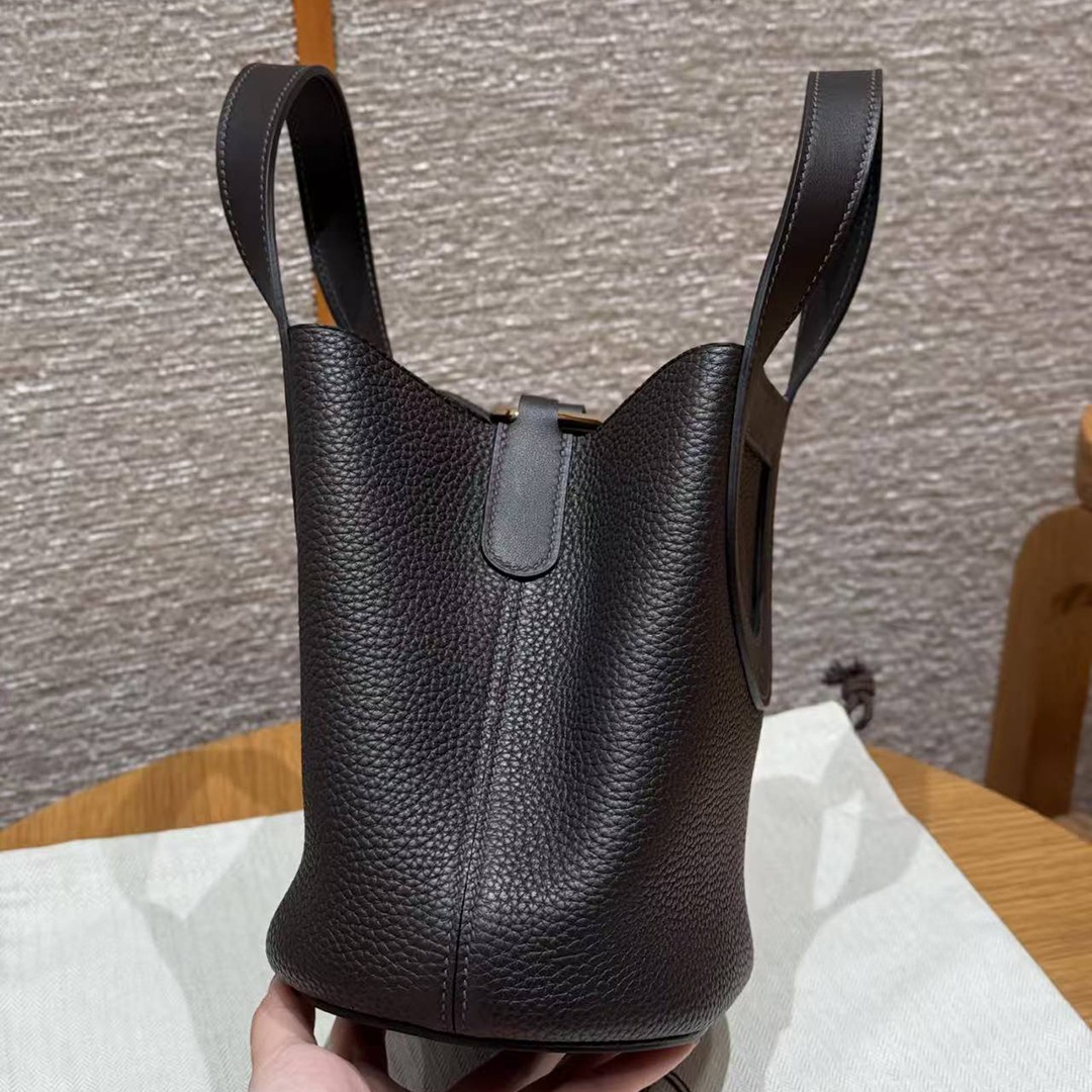 Hermes In the Loop 18 Bag Handmade In Taurillon Clemence Leather Gold Hardware 46 Ebene - Image 16
