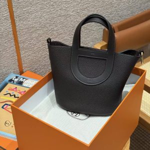 Hermes In the Loop 18 Bag Handmade In Taurillon Clemence Leather Gold Hardware 46 Ebene - Image 11