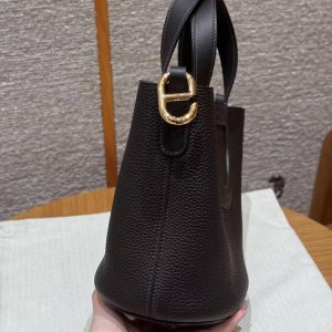 Hermes In the Loop 18 Bag Handmade In Taurillon Clemence Leather Gold Hardware 46 Ebene - Image 6