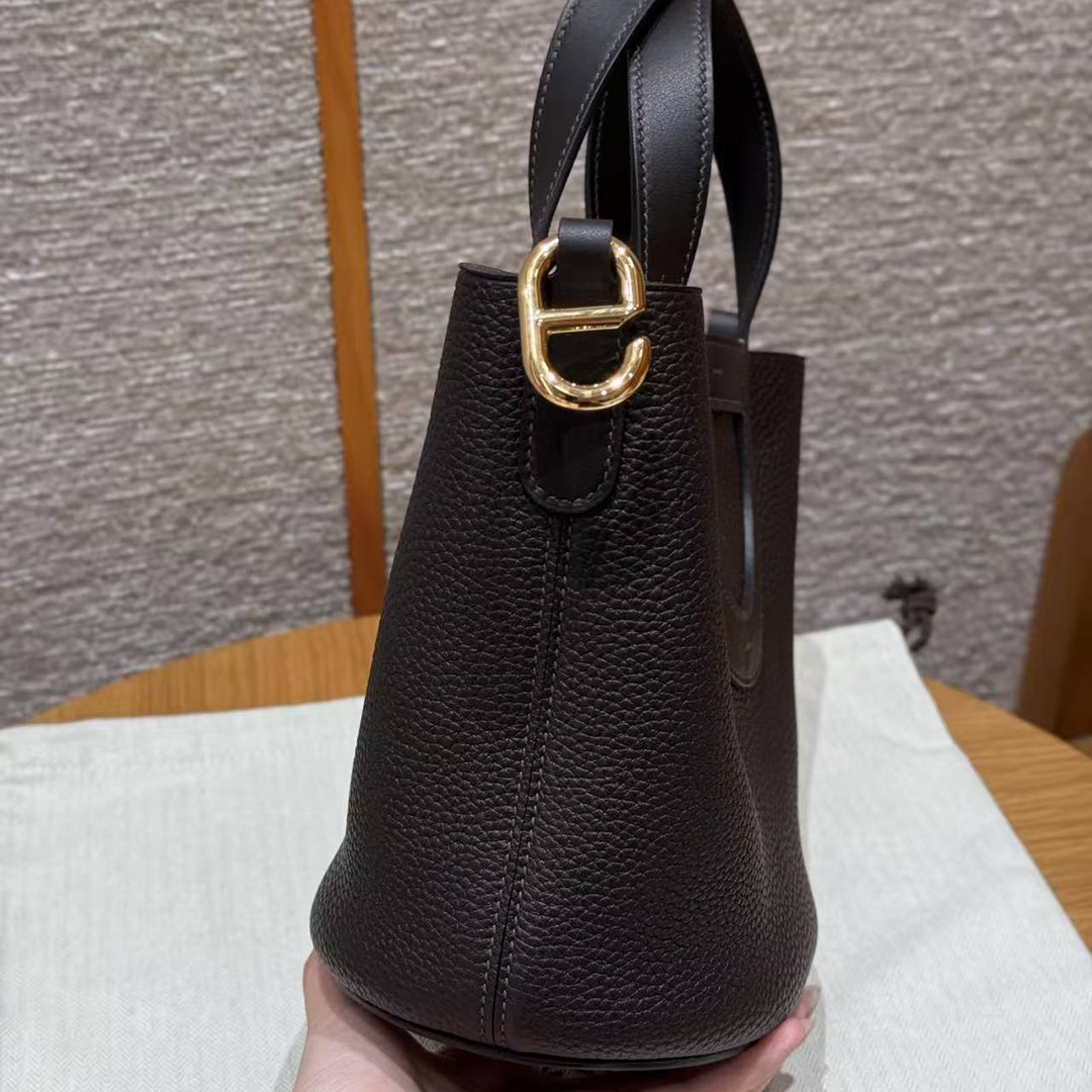 Hermes In the Loop 18 Bag Handmade In Taurillon Clemence Leather Gold Hardware 46 Ebene - Image 6