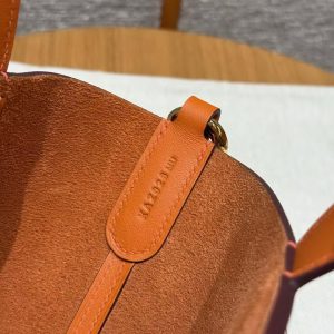 Hermes In the Loop 18 Bag Handmade In Taurillon Clemence Leather Gold Hardware 8V Orange Poppy - Image 14