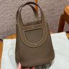 Hermes In the Loop 18 Bag Handmade In Taurillon Clemence Leather Gold Hardware ck18 Etoupe