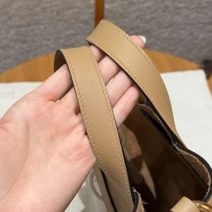 Hermes In the Loop 18 Bag Handmade In Taurillon Clemence Leather Silver Hardware 0M Chai - Image 11