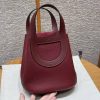 Hermes In the Loop 18 Bag Handmade In Taurillon Clemence Leather Silver Hardware 55 Rouge H