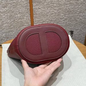 Hermes In the Loop 18 Bag Handmade In Taurillon Clemence Leather Silver Hardware 55 Rouge H - Image 13