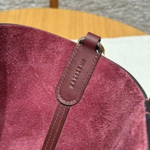 Hermes In the Loop 18 Bag Handmade In Taurillon Clemence Leather Silver Hardware 55 Rouge H - Image 9