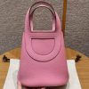 Hermes In the Loop 18 Bag Handmade In Taurillon Clemence Leather Silver Hardware 5P Pink