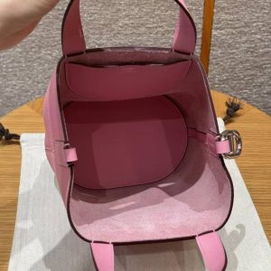 Hermes In the Loop 18 Bag Handmade In Taurillon Clemence Leather Silver Hardware 5P Pink - Image 13