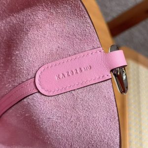 Hermes In the Loop 18 Bag Handmade In Taurillon Clemence Leather Silver Hardware 5P Pink - Image 10