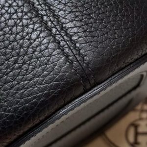 Hermes In the Loop 18 Bag Handmade In Taurillon Clemence Leather Silver Hardware 89 Noir - Image 6