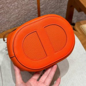 Hermes In the Loop 18 Bag Handmade In Taurillon Clemence Leather Silver Hardware 9J Feu - Image 14