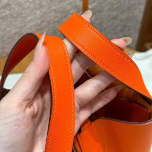 Hermes In the Loop 18 Bag Handmade In Taurillon Clemence Leather Silver Hardware 9J Feu - Image 3