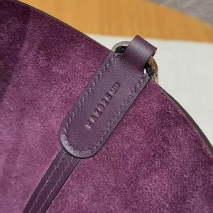 Hermes In the Loop 18 Bag Handmade In Taurillon Clemence Leather Silver Hardware N5 Cassis - Image 12