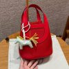 Hermes In the Loop 18 Bag Handmade In Taurillon Clemence Leather Silver Hardware Q5 Rouge Casque