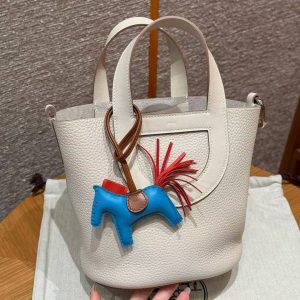Hermes In the Loop 18 Bag Handmade In Taurillon Clemence Leather Silver Hardware ck10 Craie