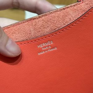 Hermes In the Loop 18 Bag Handmade In Taurillon Clemence Leather Sliver Hardware 0E Rose Texas - Image 12