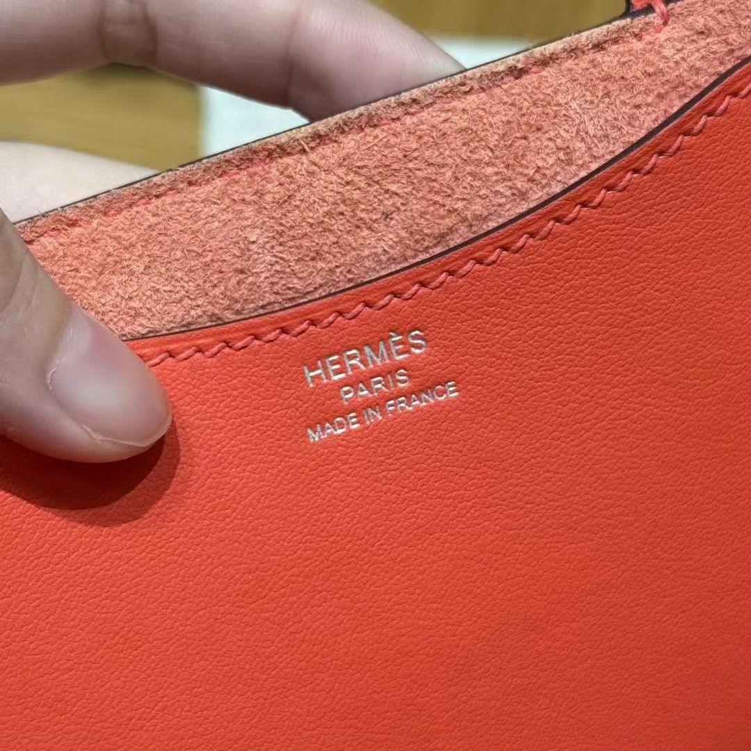 Hermes In the Loop 18 Bag Handmade In Taurillon Clemence Leather Sliver Hardware 0E Rose Texas - Image 12