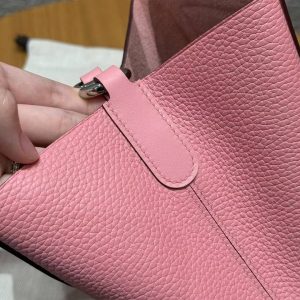 Hermes In the Loop 18 Bag Handmade In Taurillon Clemence Leather Sliver Hardware 1Q Rose Confetti - Image 9