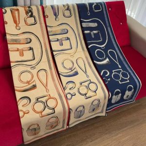 Alternative view of Hermes Inventaire Poetique pour un Conte Sellier Shawl 140 70% Cashmere 30% Silk H244193S 11