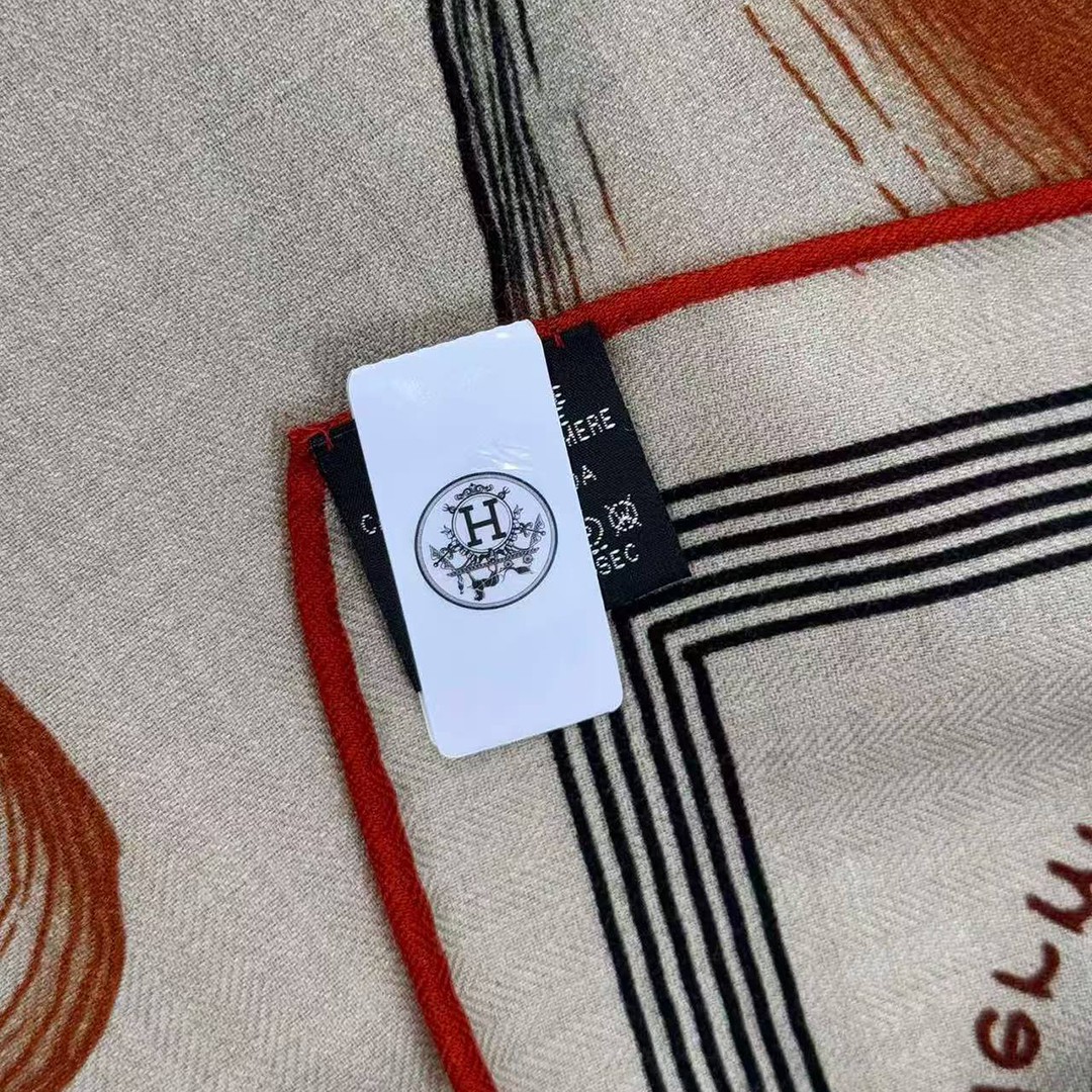 Hermes Inventaire Poetique pour un Conte Sellier Shawl 140 70% Cashmere 30% Silk H244193S 11 - Image 7