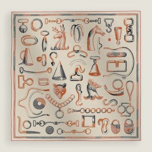 Hermes Inventaire Poetique pour un Conte Sellier Shawl 140 70% Cashmere 30% Silk H244193S 11